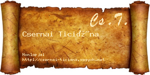 Csernai Ticiána névjegykártya